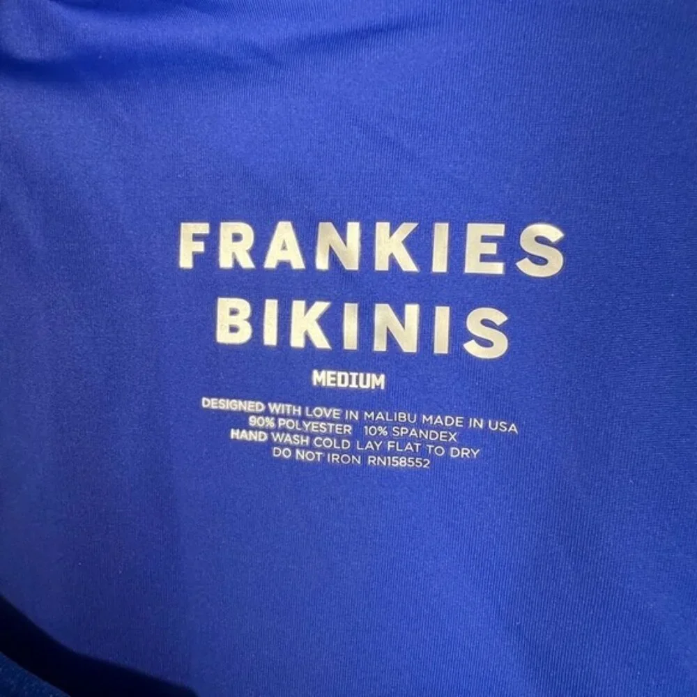 NWT FRANKIES BIKINS Swim Made in USA‎ 🇺🇸 Honey Velvet Cheeky One Piece Size M